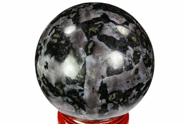 Polished, Indigo Gabbro Sphere - Madagascar #104688
